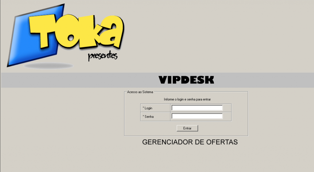 Gerenciador de ofertas desktop