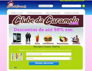 Site de compra coletiva Clube da Caramelo