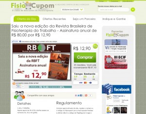 Site de compra coletiva Fisio Cupom