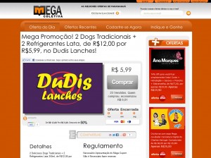 Site de compra coletiva Megacoletiva