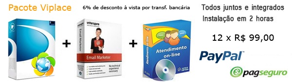 Sistema de compra coletiva Viplace, sistema de atendimento online e sistema de email marketing