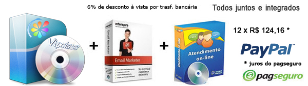 Sistema de compra coletiva Viplace, sistema de atendimento online e sistema de email marketing